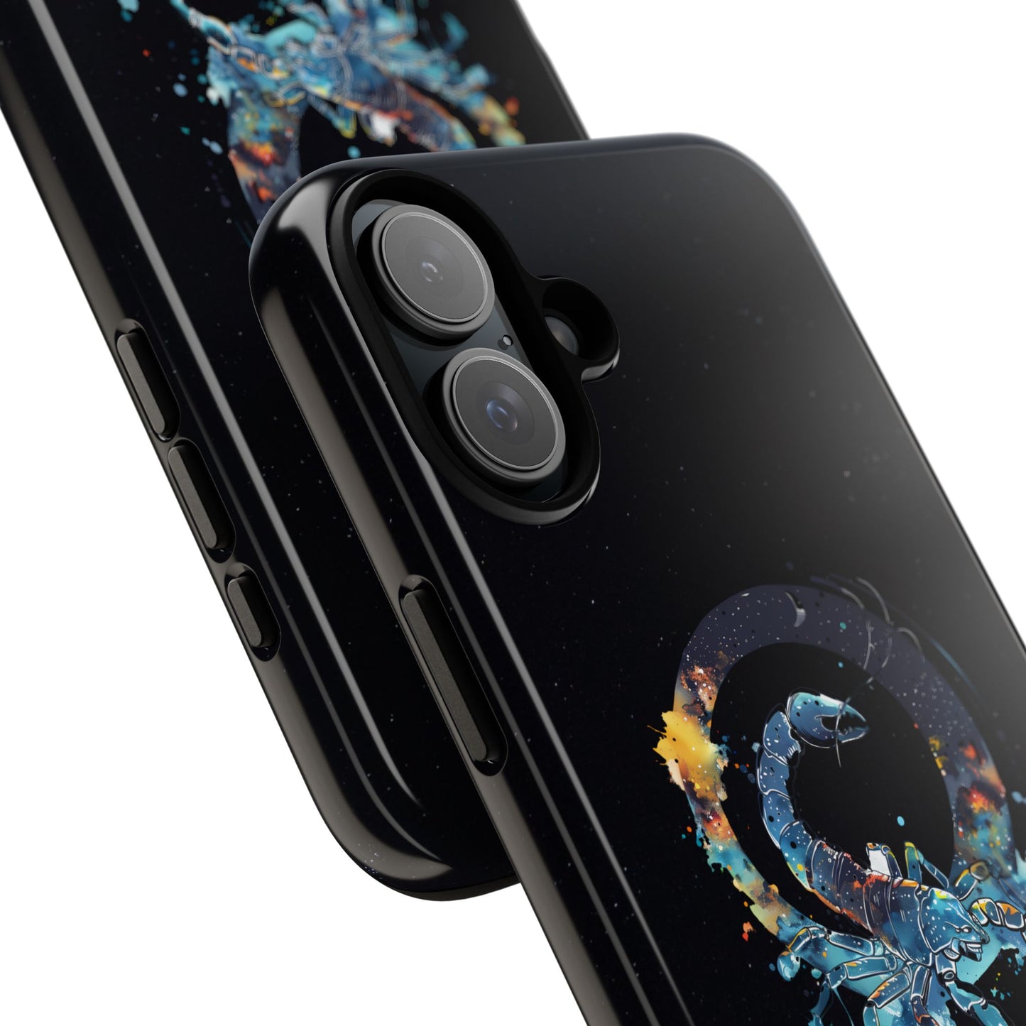 Scorpio Zodiac Star Sign Black Glossy Phone Case Tough Protection for iPhone or Samsung Galaxy