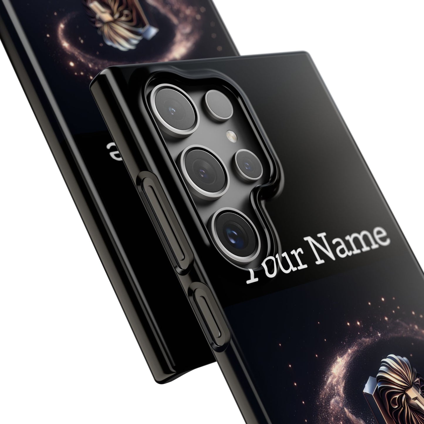 Leo Phone Case - Glossy Black Polycarbonate Snap Case Phone Protection