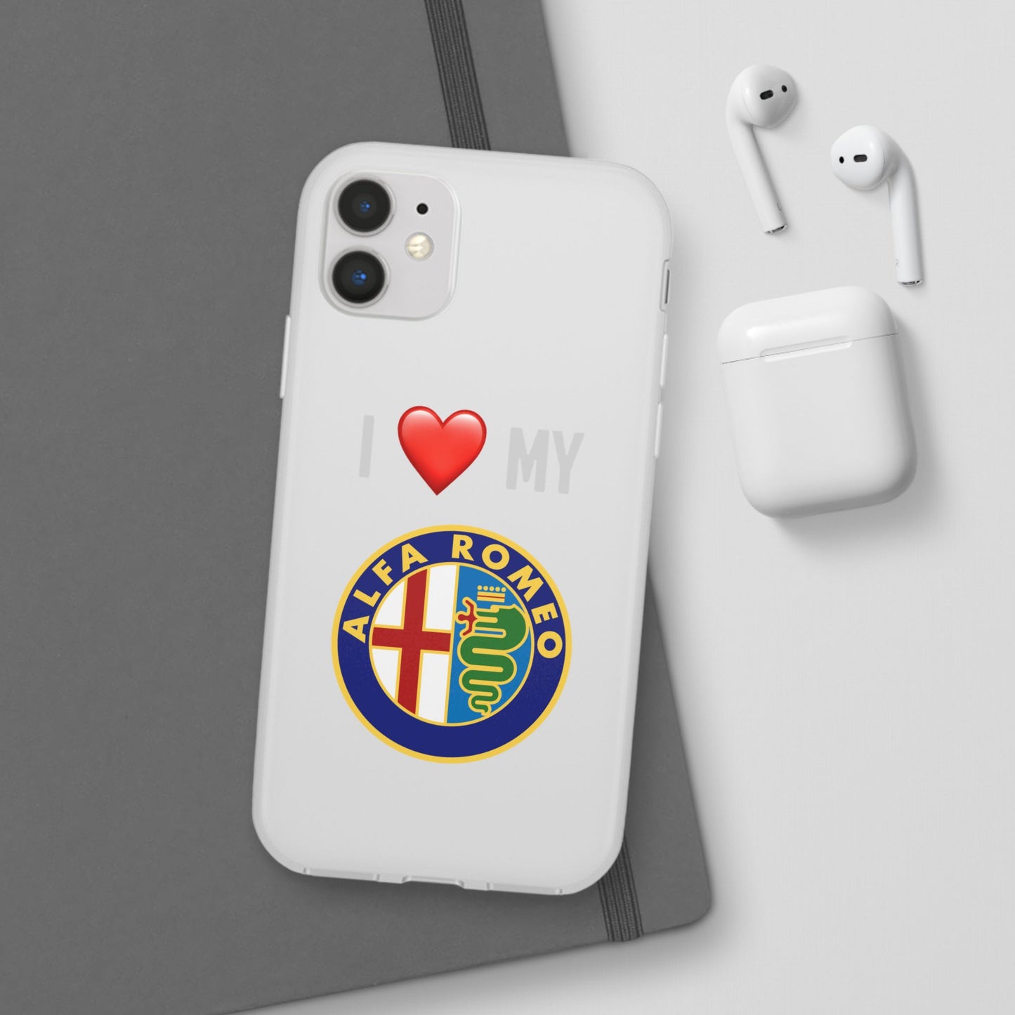 Alfa Romeo Phone Case - Flexible And Frosted TPU Plastic I Love My Alfa Romeo Phone Case