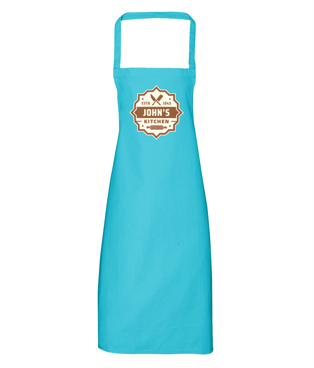 Personalised Kitchen Apron 100% Organic Cotton GC