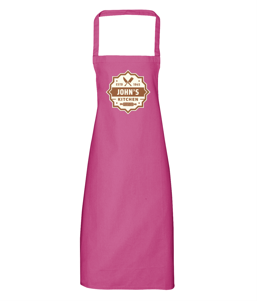 Personalised Kitchen Apron 100% Organic Cotton GC