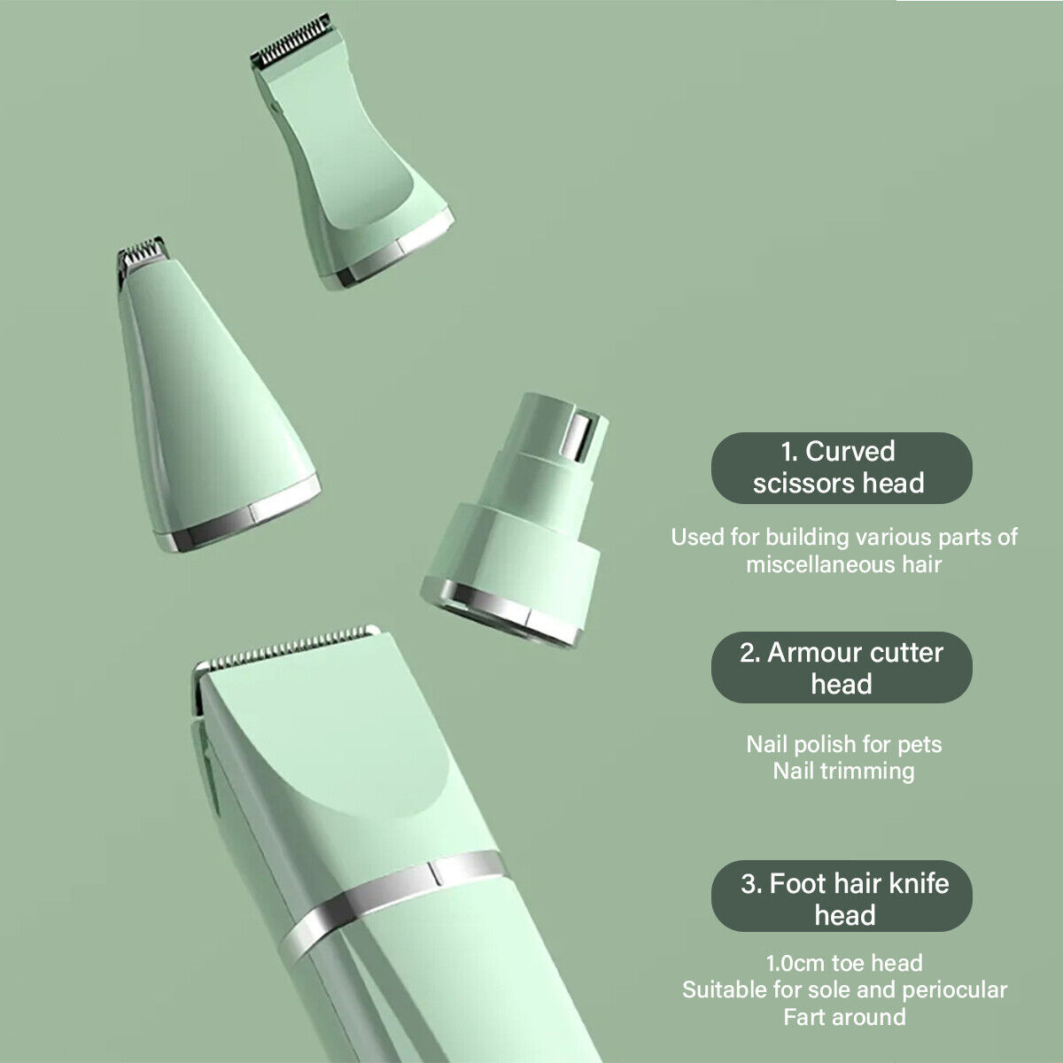 4 in 1 Professional Pet Dog Cat Clippers Hair Grooming Cordless Trimmer Shaver Kit
